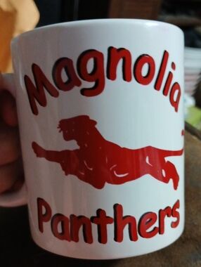 Magnolia Panthers Red Ceramic Coffee Mug by